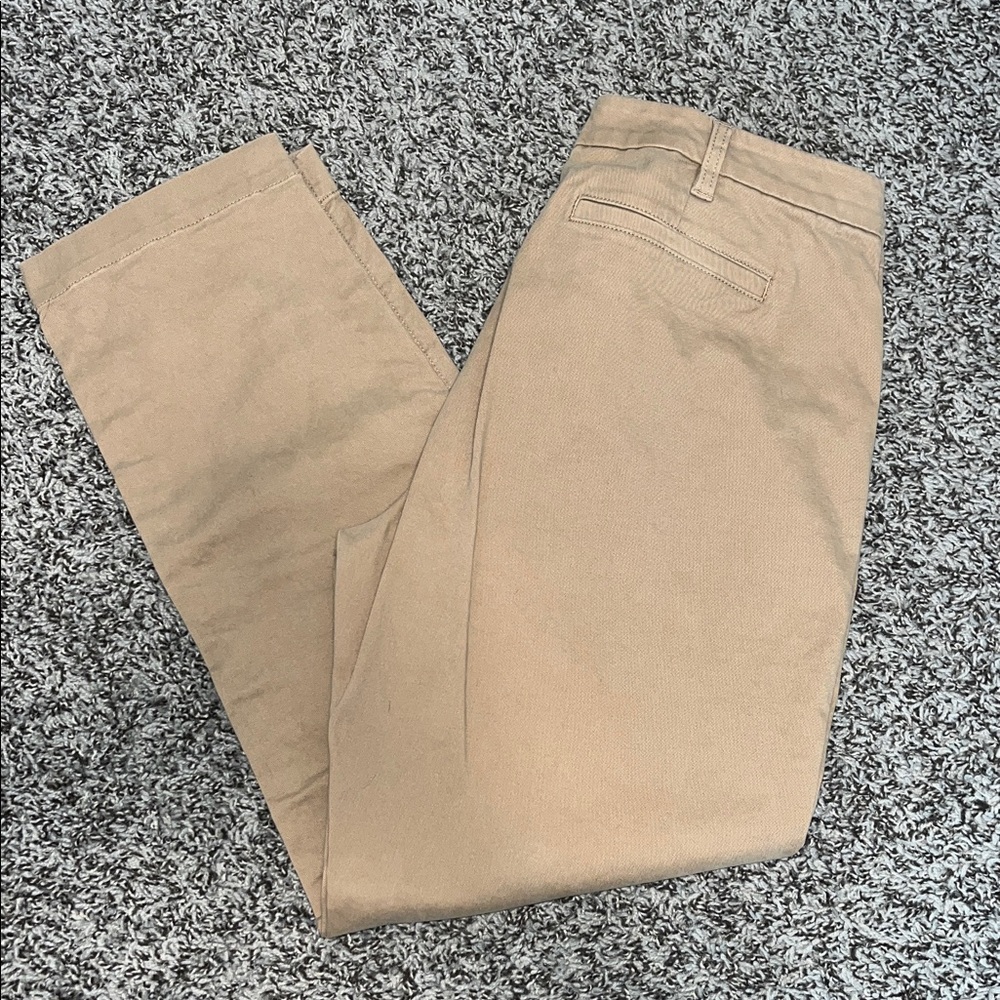 J. Crew High Rise Girlfriend Chino Pant in Camel (Dark Khaki Tan) Women's 10 - Picture 9 of 9